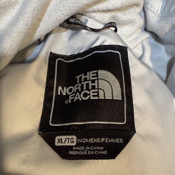 Vintage North Face Nuptse 700 Puffer Vest - RARE Gray Sweater Print - Womens XL - Picture 8 of 14